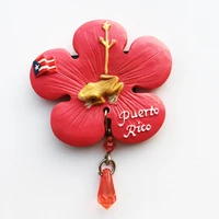 qiqipp phoenix flower frog flag creative tourism souvenir crafts refrigerator paste puerto rico autonomous state united states