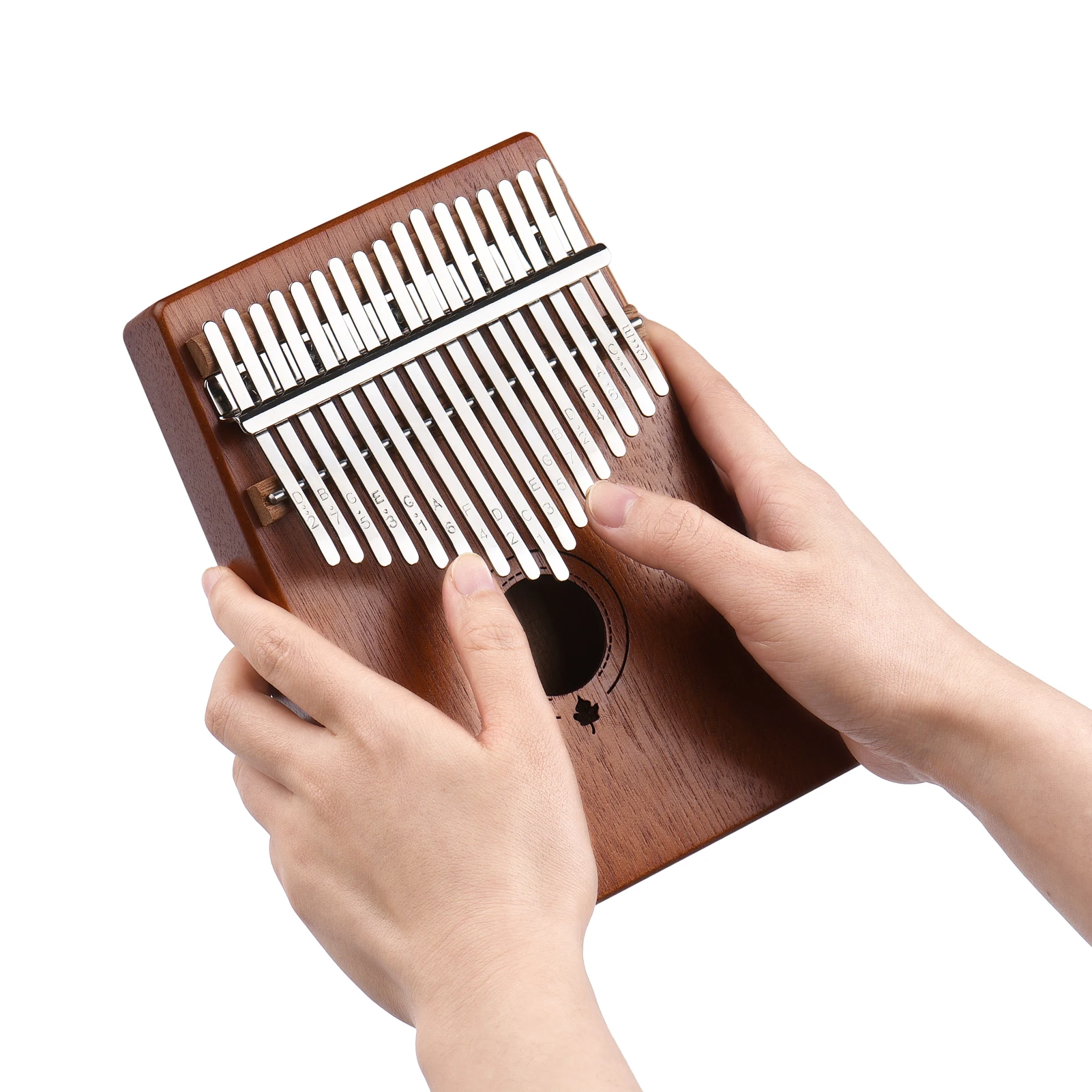 

Muslady 17-Key EQ Solid Wood Electric Finger Thumb Piano Built-in Pickup 6.35mm Audio Interface with Tuning Hammer Wipe Cloth