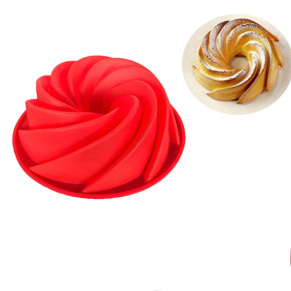 Круглая силиконовая шифоновая форма для выпечки (цвета в случайном порядке)