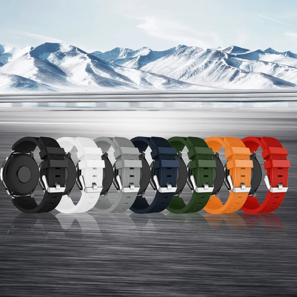 Модный гибкий дизайн 46 мм силиконовый ремешок для наручных часов сменный Samsung