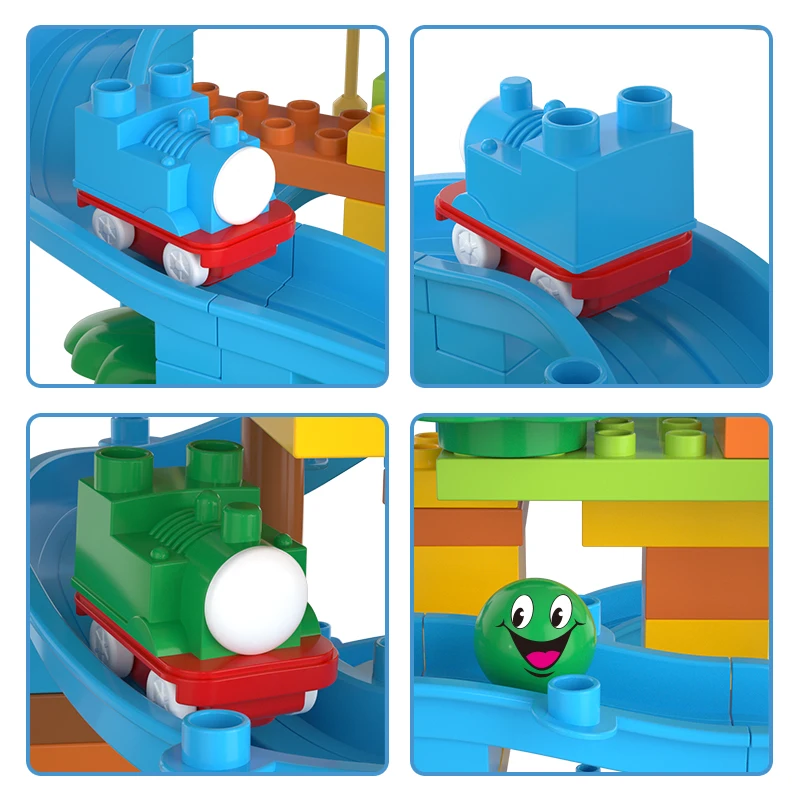 Детские Первые мраморные строительные блоки воронки скользящие большого