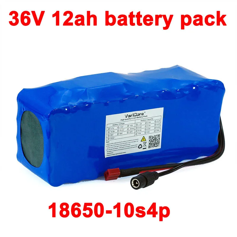 

VariCore 36V 12ah 10ah 8ah 12Ah Electric Bike batteries Built in 20A BMS Lithium Battery Pack with 42V 2A Charge Ebike Battery