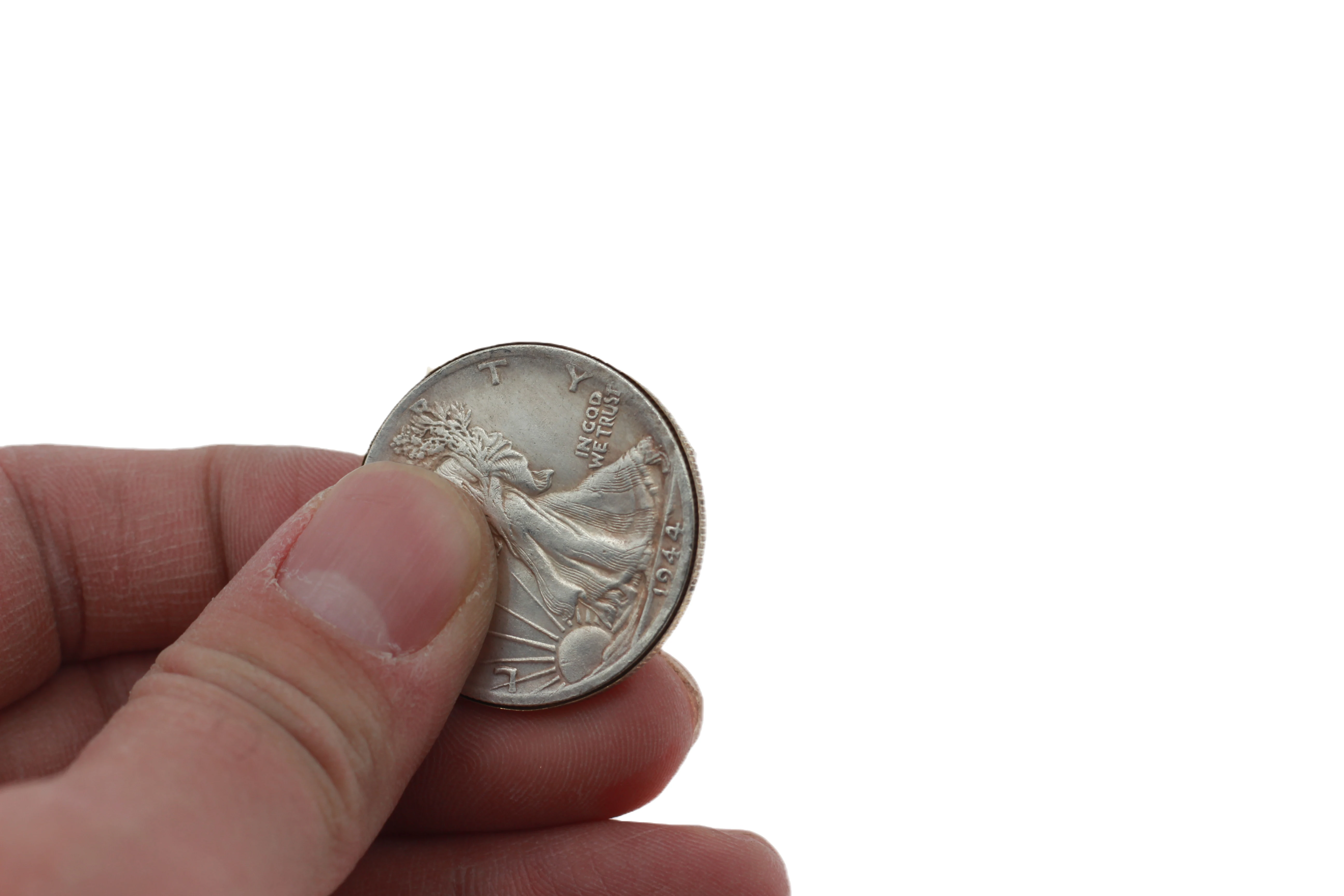 Triad монеты (Walking Liberty Half Dollar) магический трюк мерцающий Производят замену три Magia