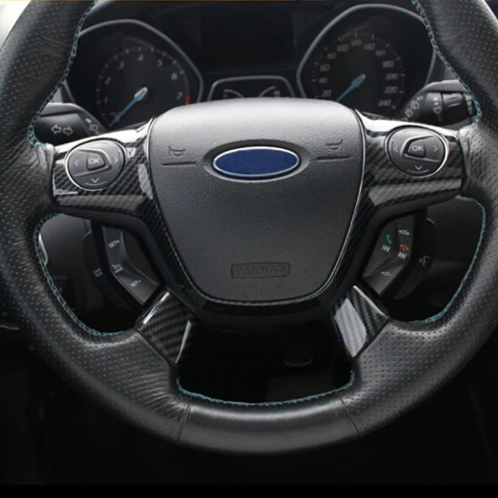 Чехол на руль из хромированного АБС пластика отделка блестками наклейка для Ford