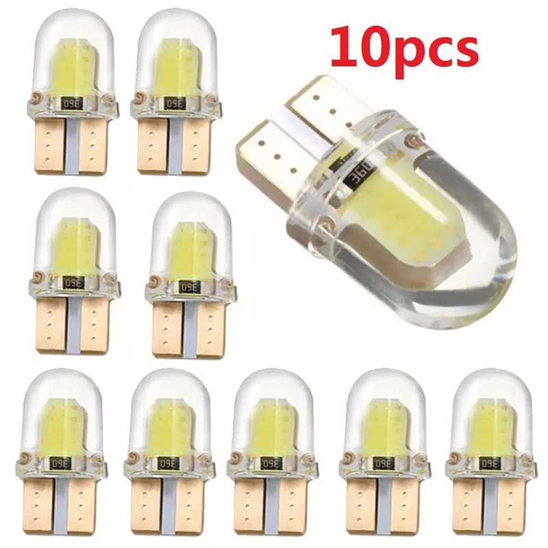 

10Pcs/lot White Silicone Shell 3W COB LED Lights Car Width Light T10 Door Light