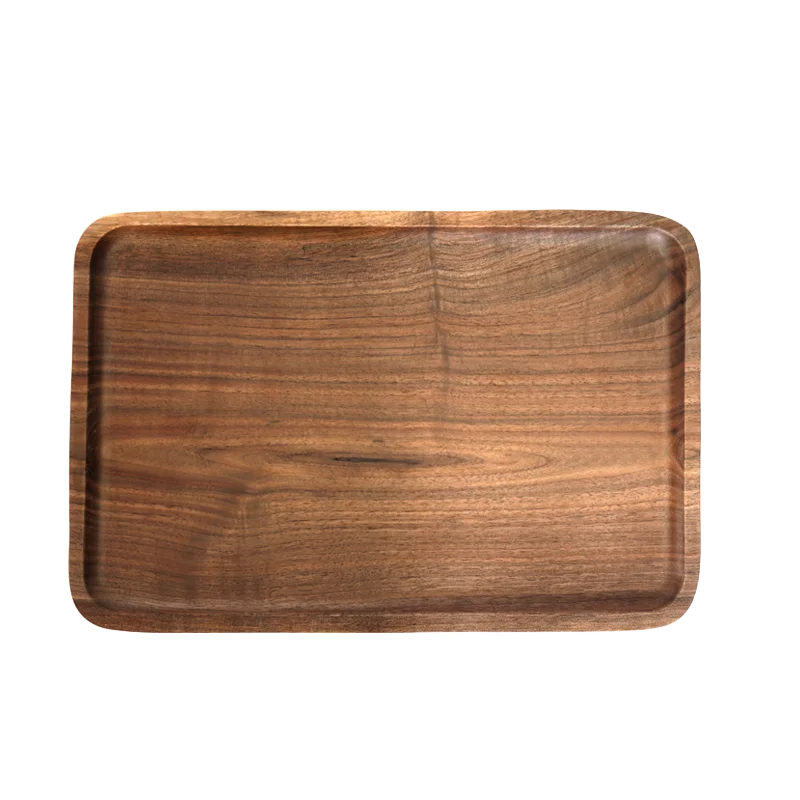 

TIMEMORE Store Coffee Tray Wood Pallets Rectangle Tea Trays Black Walnut Snacks Food Storage Dish for Hotel Home Serving Tray