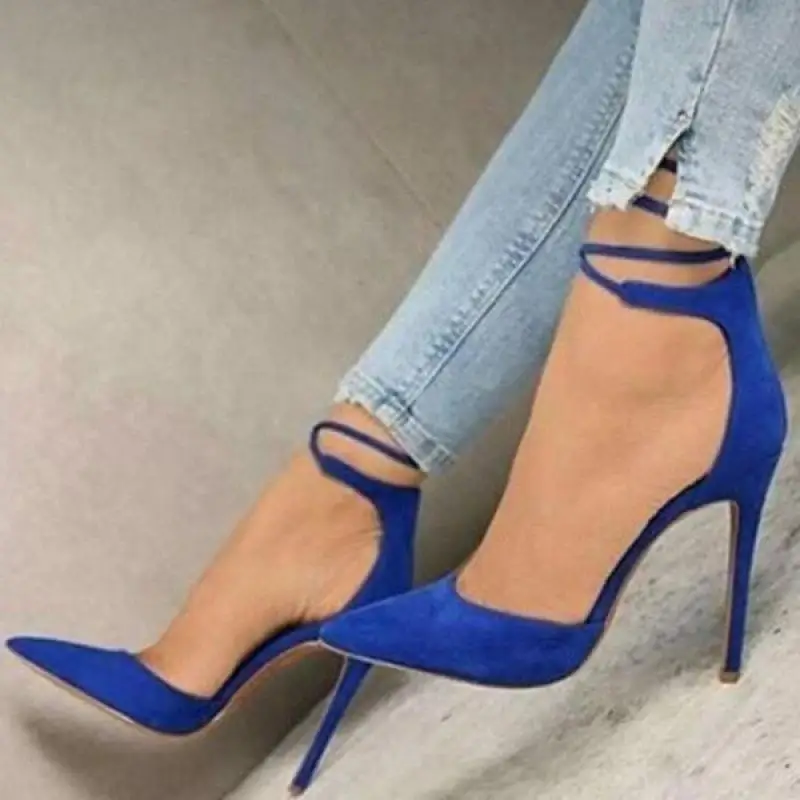 Женские туфли на высоком каблуке Модные Повседневные тонком с острым носком для