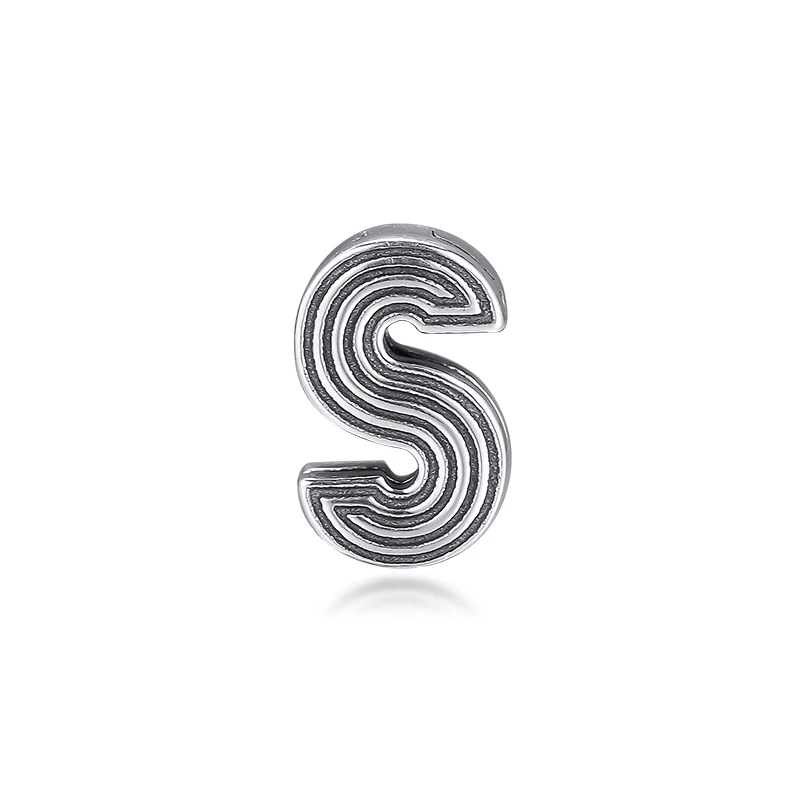 

Fits Europe Reflexions Bracelet Letter S Clip Charm Genuine 925 Sterling Silver Beads for Jewelry Making Kralen Berloques