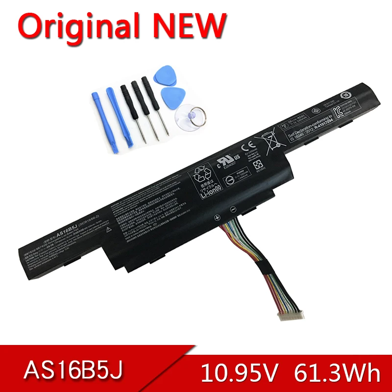 

AS16B5J NEW Original AS16B8J Laptop Battery For Acer Aspire E5-575G-53VG F15 F5-573G 10.95V 61.3Wh Batteries