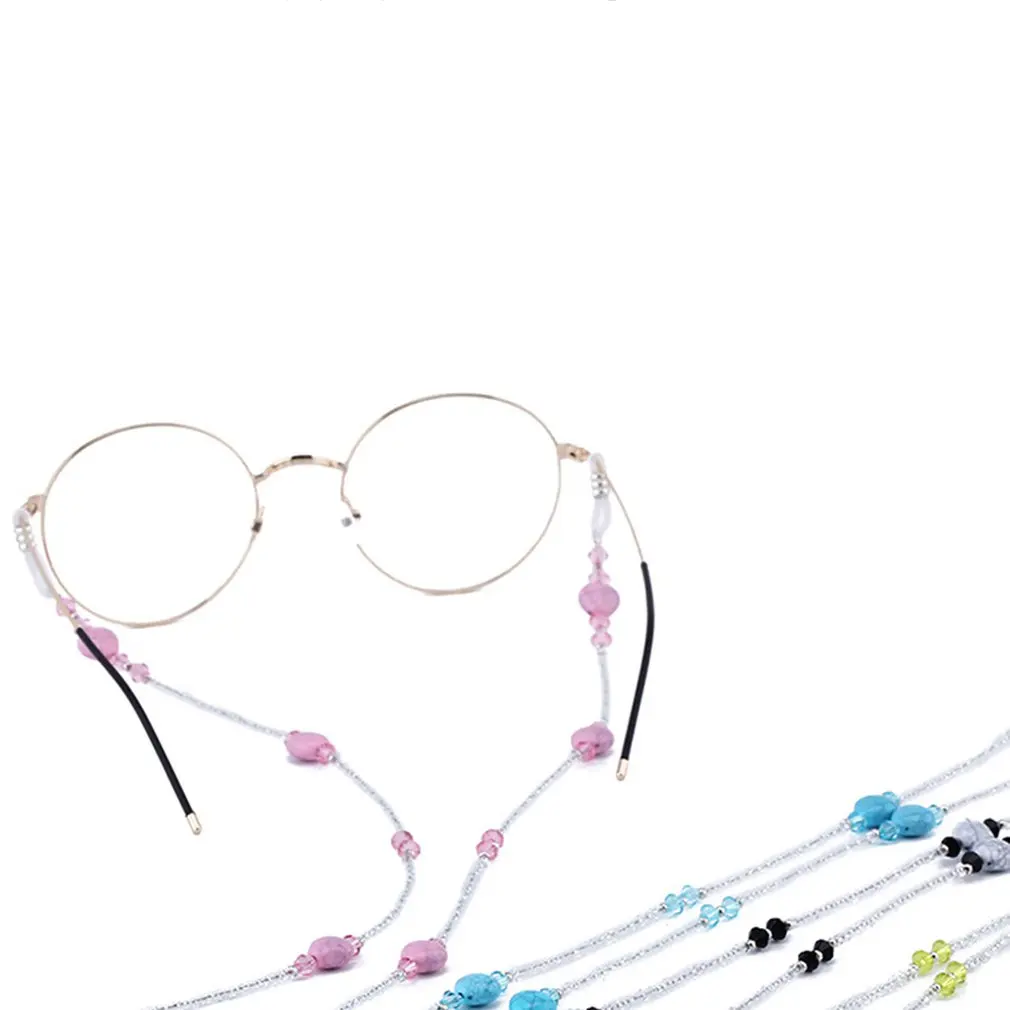 Очки веревка ремень бусины противоскользящие солнцезащитные очки цепи жемчуг