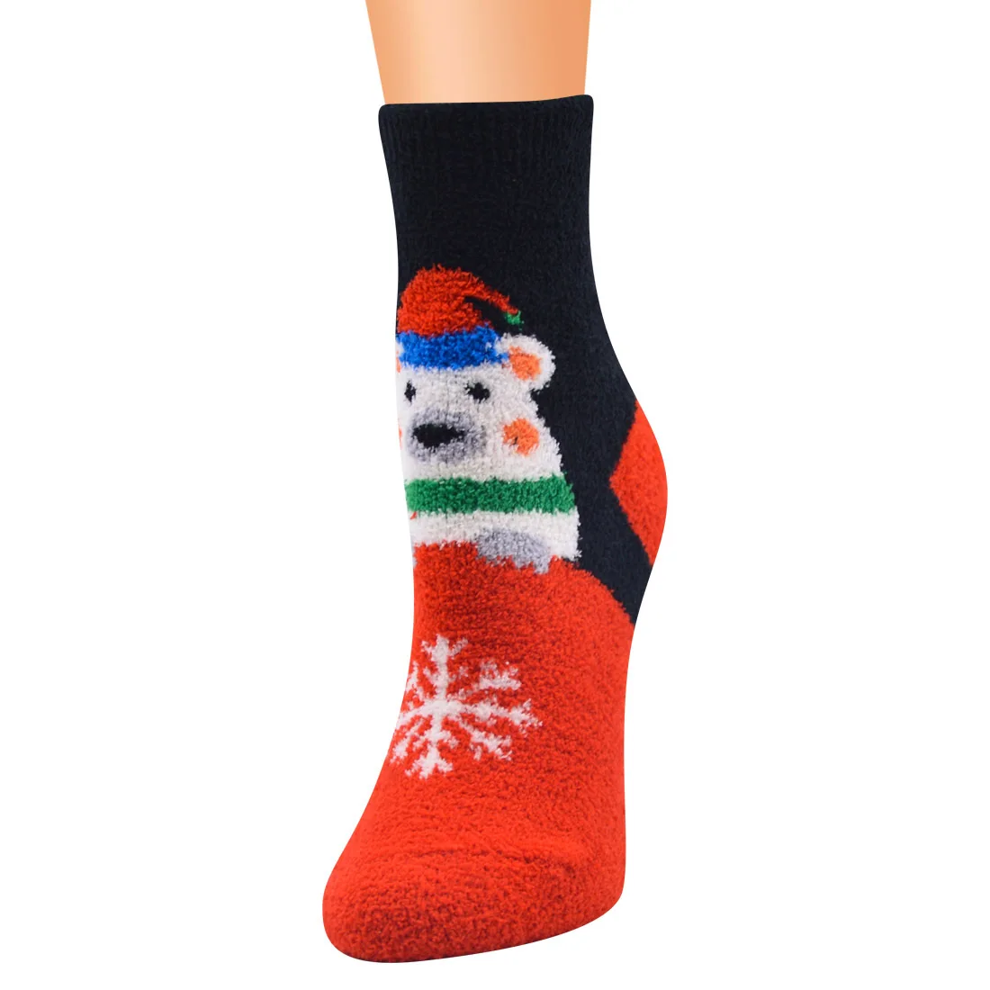 Christmas Socks Series Ladies Socks 10 Pairs Christmas Socks Coral Fleece Santa Socks Christmas Women Socks