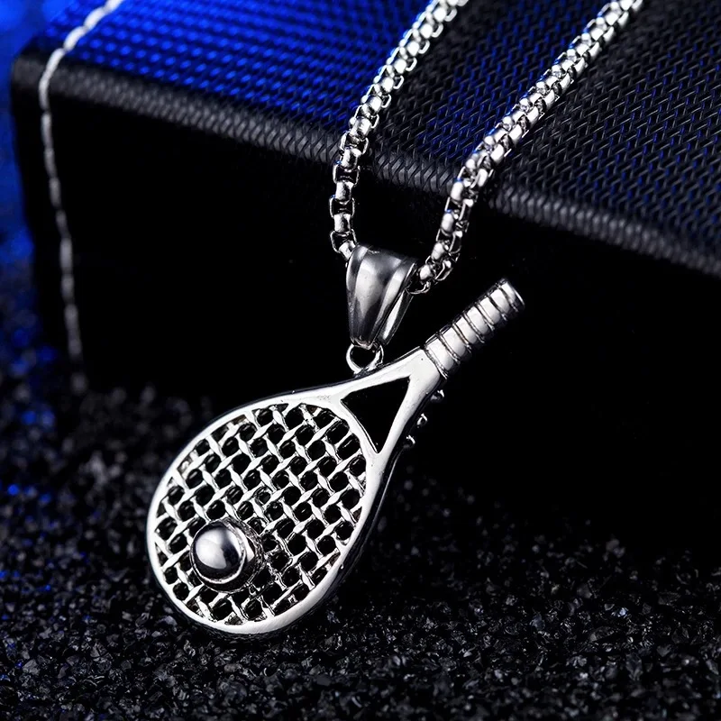 

HNSP Fashion Tennis Pendant Chain Necklace For Men Male Sports Jewelry Gift Wholesale
