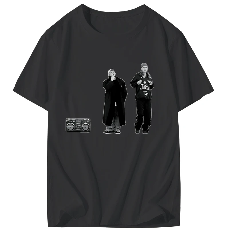 Dogma футболка Jay And Silent Bob At The Quick Stop хлопковая летняя потрясающая с коротким рукавом