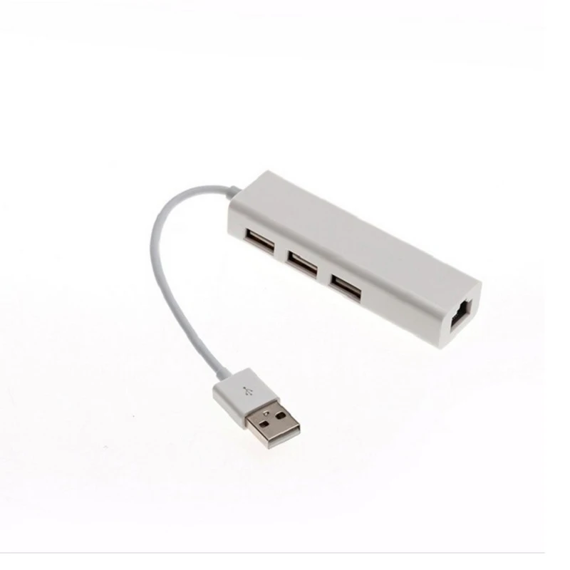 USB к Ethernet адаптер с 3 Порты и разъёмы usb хаб 2 0 RJ45 Lan сетевая карта для Mac iOS Android ПК