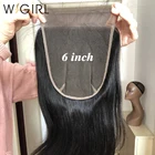 Wigirl, прямые волосы на шнурках, 4x4, 5x5, 6x6, человеческие волосы Remy с закрытием, Детские Волосы средней длины, бесплатная доставка