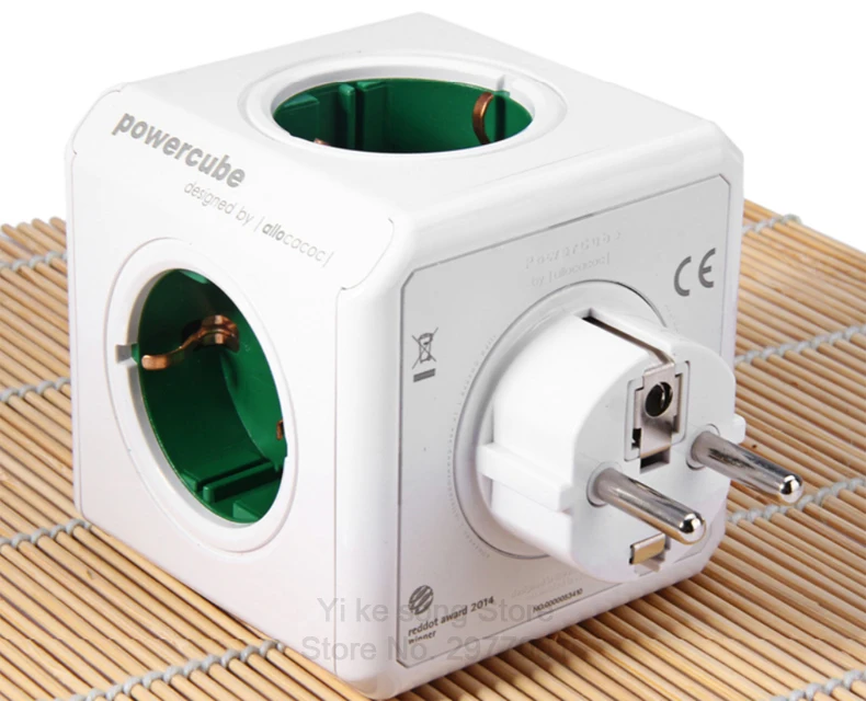 Allocacoc power Cube электрическая штепсельная вилка, блок питания, адаптер для путешествий, штепсельная вилка европейского стандарта, электрическая штепсельная розетка, умный удлинитель, мульти-домашний