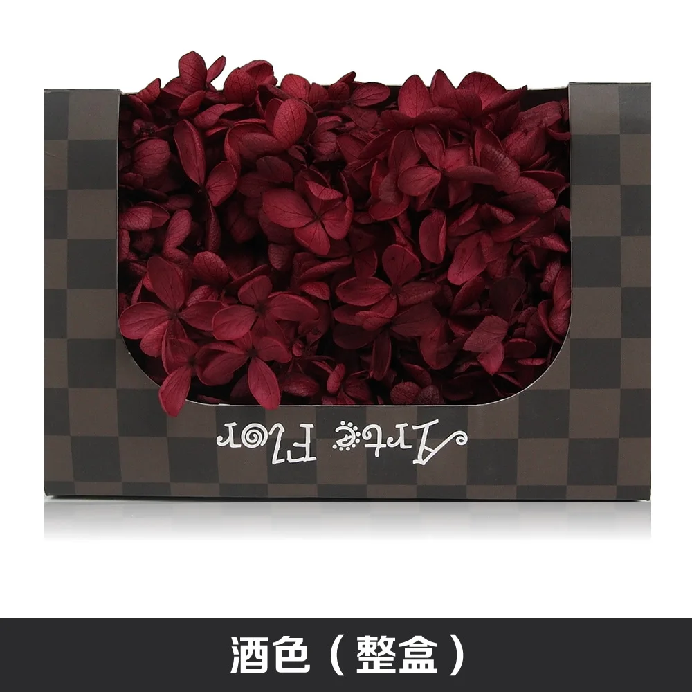 Сохраненный цветок гортензии в коробке натуральный настоящий бессмертный