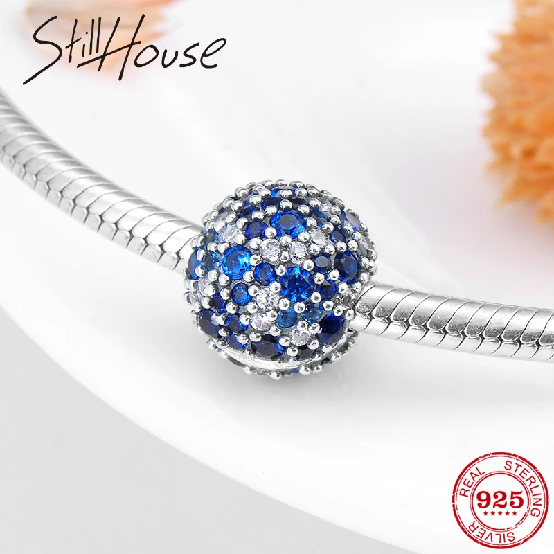 Подвески с фиксированными клипсами разноцветные синие CZ настоящее 925 пробы