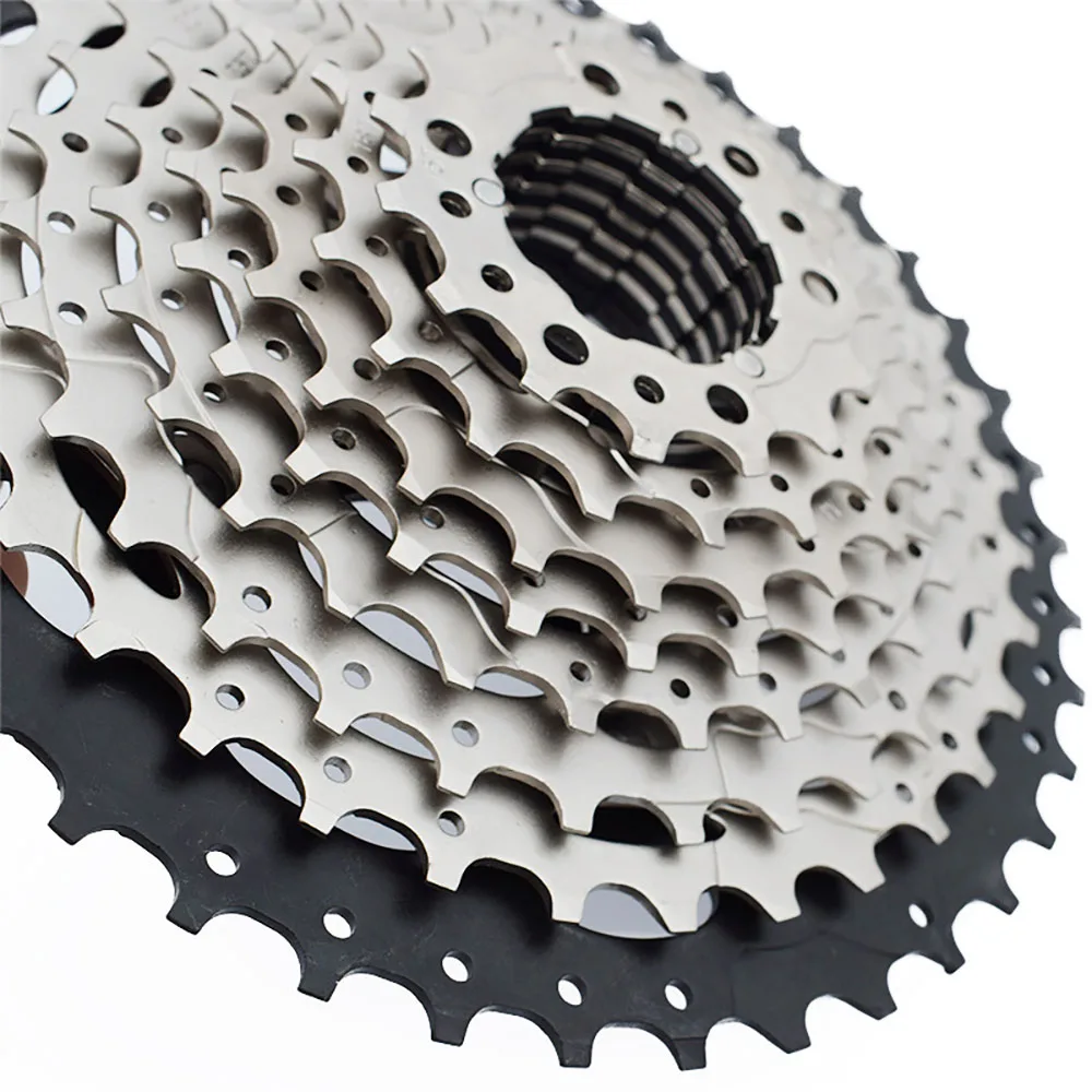 MTB велосипедная кассета 10 скоростей 11-42T Серебряная велосипедная кассета маховик 10S 10V CNC стальная Запчасти для горного велосипеда