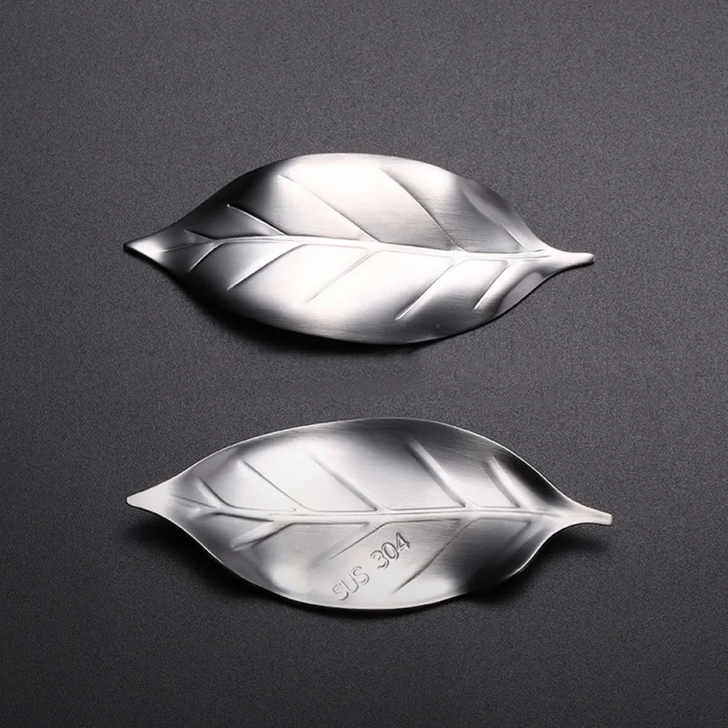 

2 шт./лот держатель для палочек и ложек из нержавеющей стали в форме листьев