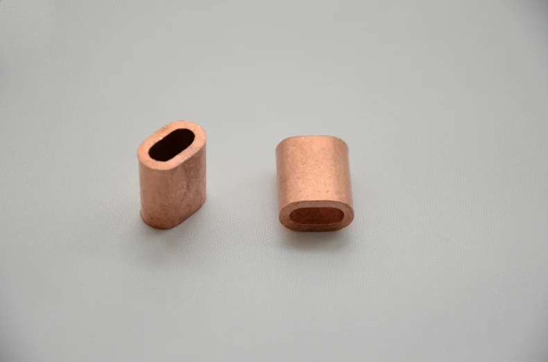 50 шт./лот диаметр. 3 мм медные овальные зажимы для троса медных зажимов обжимные