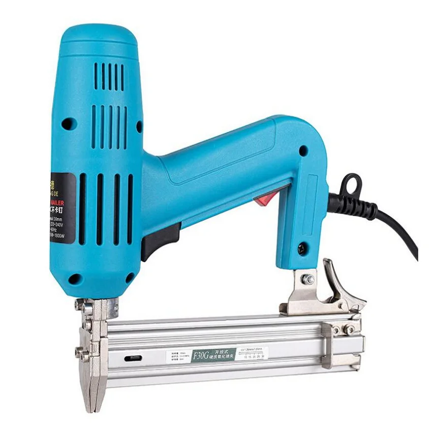 Promotion sale of 1set home using speed adjustable impact force electric nail gun the fastest U/T type dual-purpose nails | Инструменты