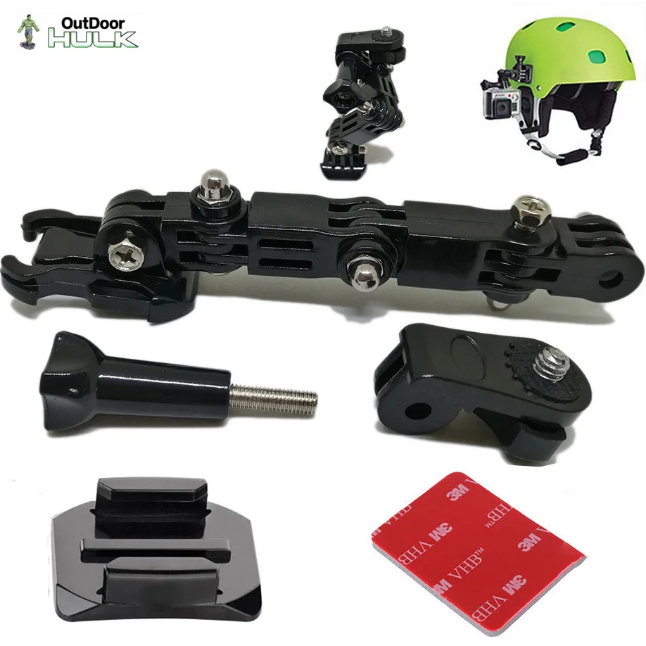 

Outdoor Hunt Camera Holder Support Helmet Mount Curved Adhesive Side Mount For Xiaomi Yi 4K GoPro HD Hero 233+456 Sjcam Sj4000