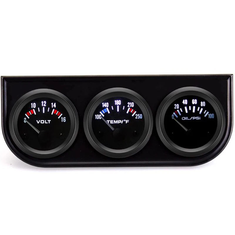 3 в 1 Вольт метр + Датчик температуры воды манометр масла комплект или три метра 52