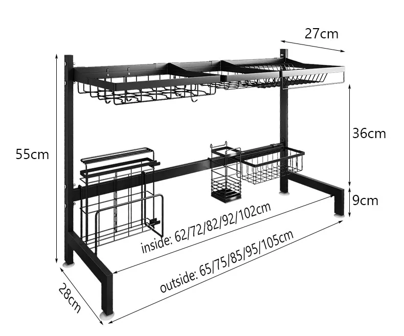 Полка для кухонной посуды полка слива раковины из нержавеющей стали кухни сделай