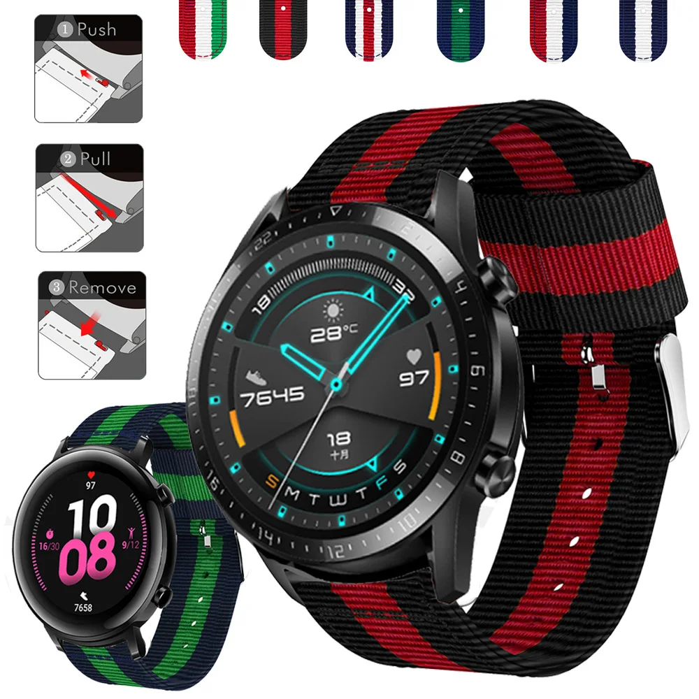 

For Huawei Watch GT 2 46mm 42mm GT2 Nylon Sport Strap Replacement Watchband Wrist Bracelet 20mm 22mm Watch Band Strap