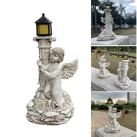 roman column angel ornament retro resin crafts outdoor solar landscape decoration for home garden courtyard part