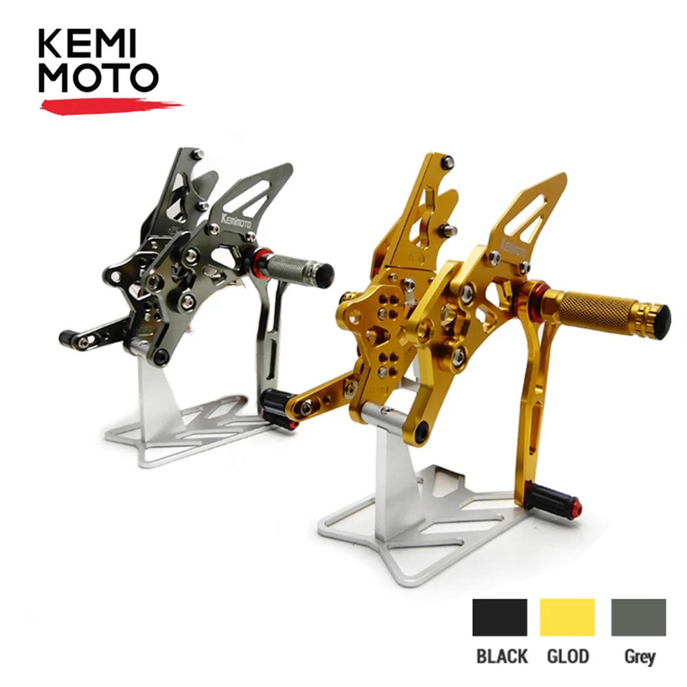 KEMIMOTO Rearset для Yamaha R25 R3 MT25 MT03 CNC набор регулируемых задних ног подножки YZF-R3 YZF-R25 MT-03 MT-25 MT 03 MT 25
