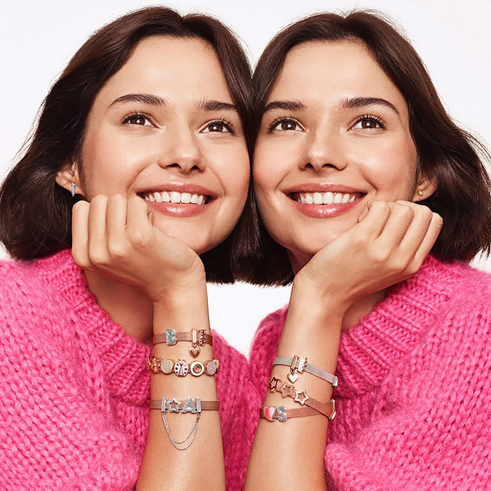 Volayer бусины из стерлингового серебра 925 зажимы Подвески Сердце Маргаритка цветок