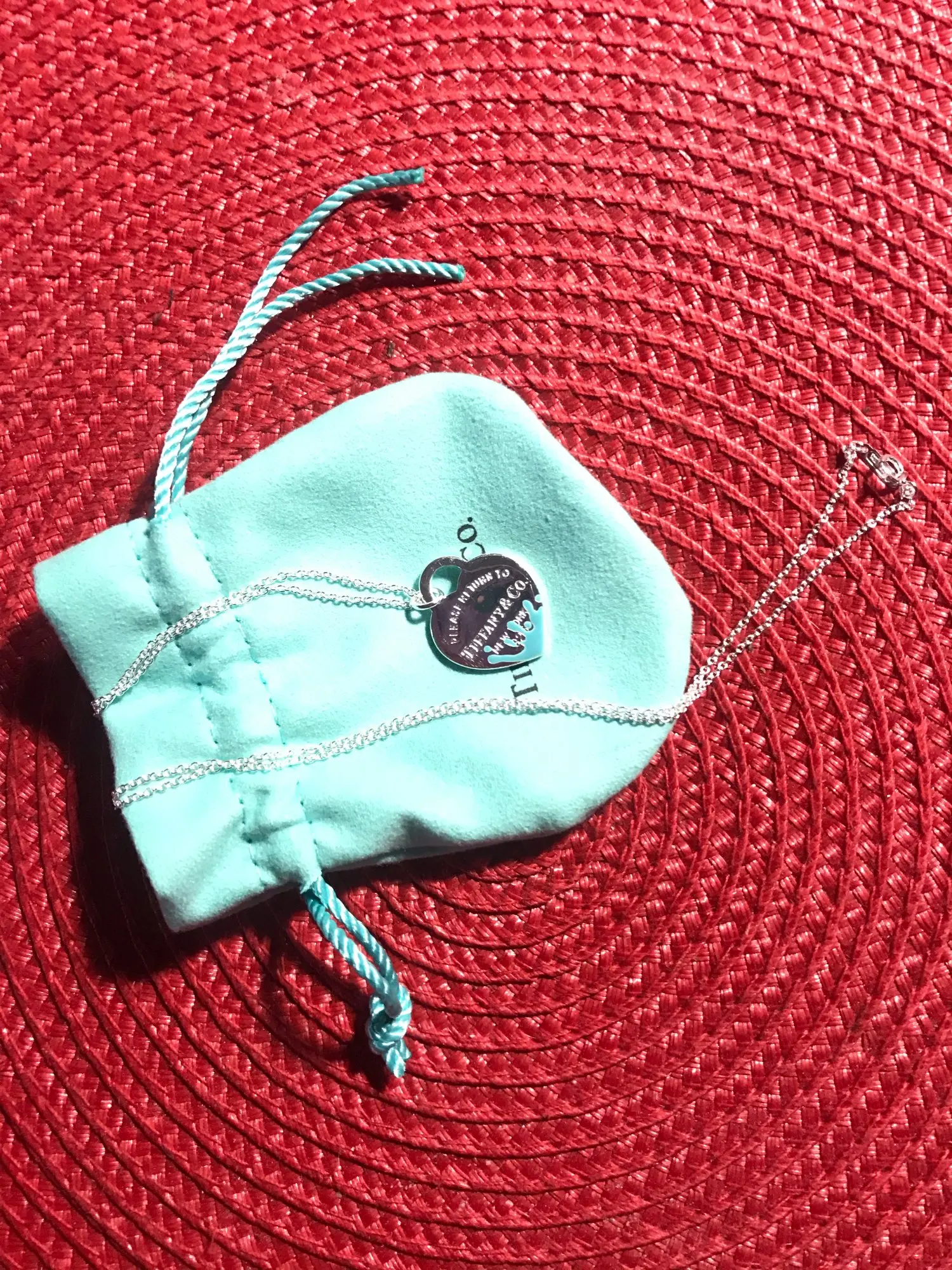 

Sterling silver 925 splash enamel heart-shaped necklace jewelry, women's romantic style