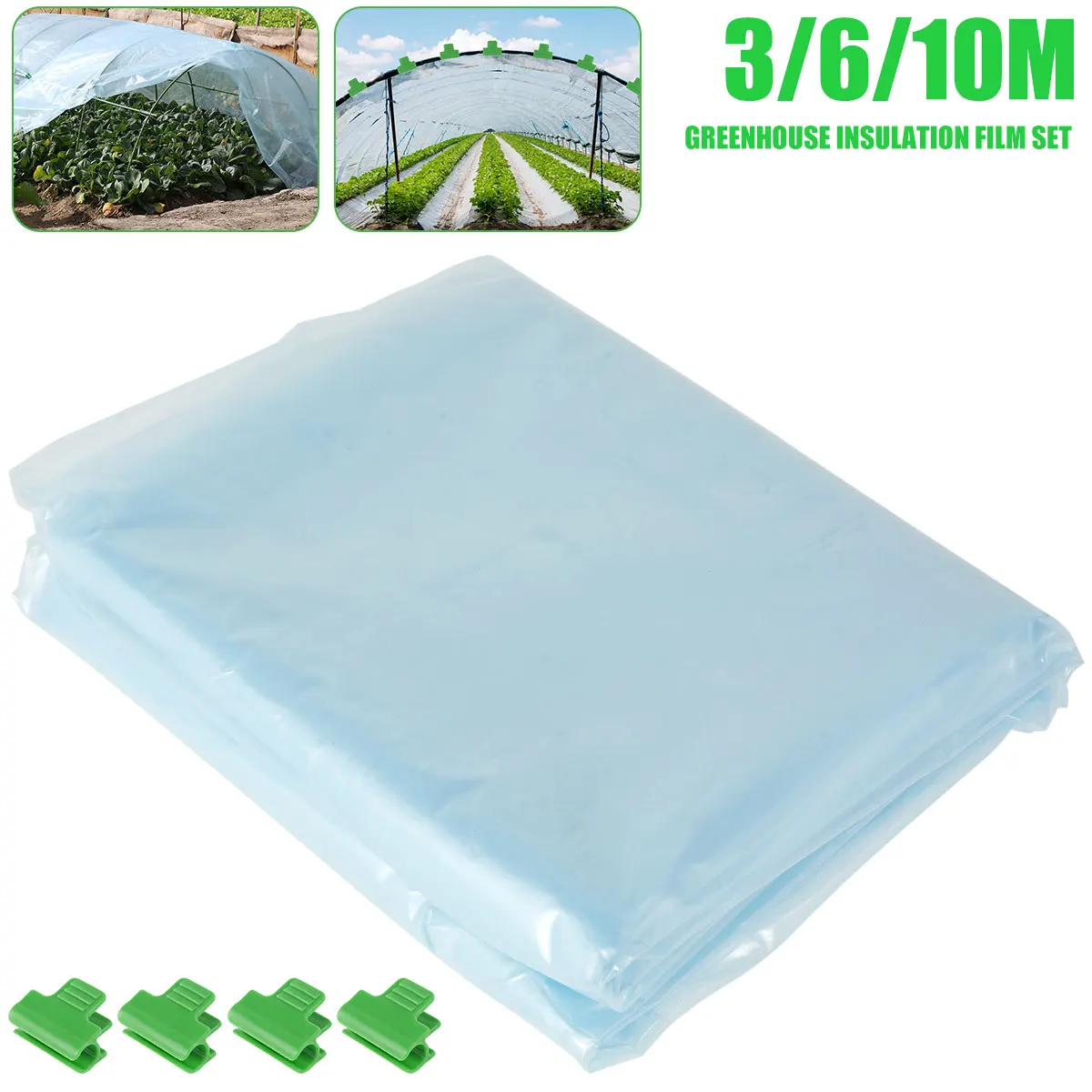 

Greenhouse Clamps Film Kit Film Row Cover Netting Tunnel Hoop Clip Frame Shading Net Rod Greenhouse Clamps Extension Support