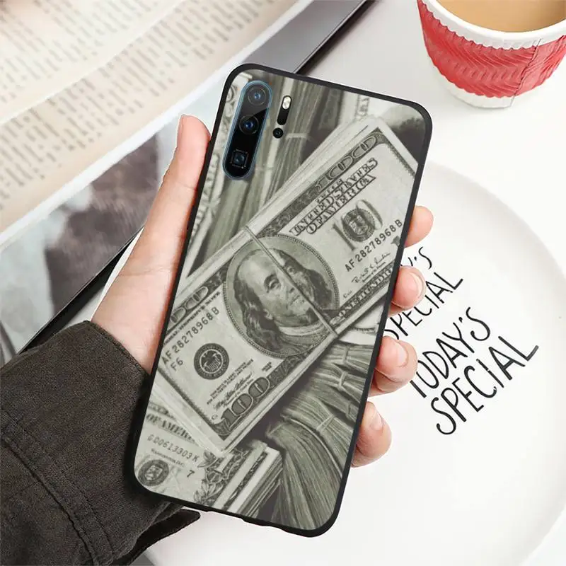 

Money Dollars Bill Cash design pattern Phone Case For Huawei honor Mate P 10 20 30 40 i 9 8 pro x Lite smart 2019 nova 5t