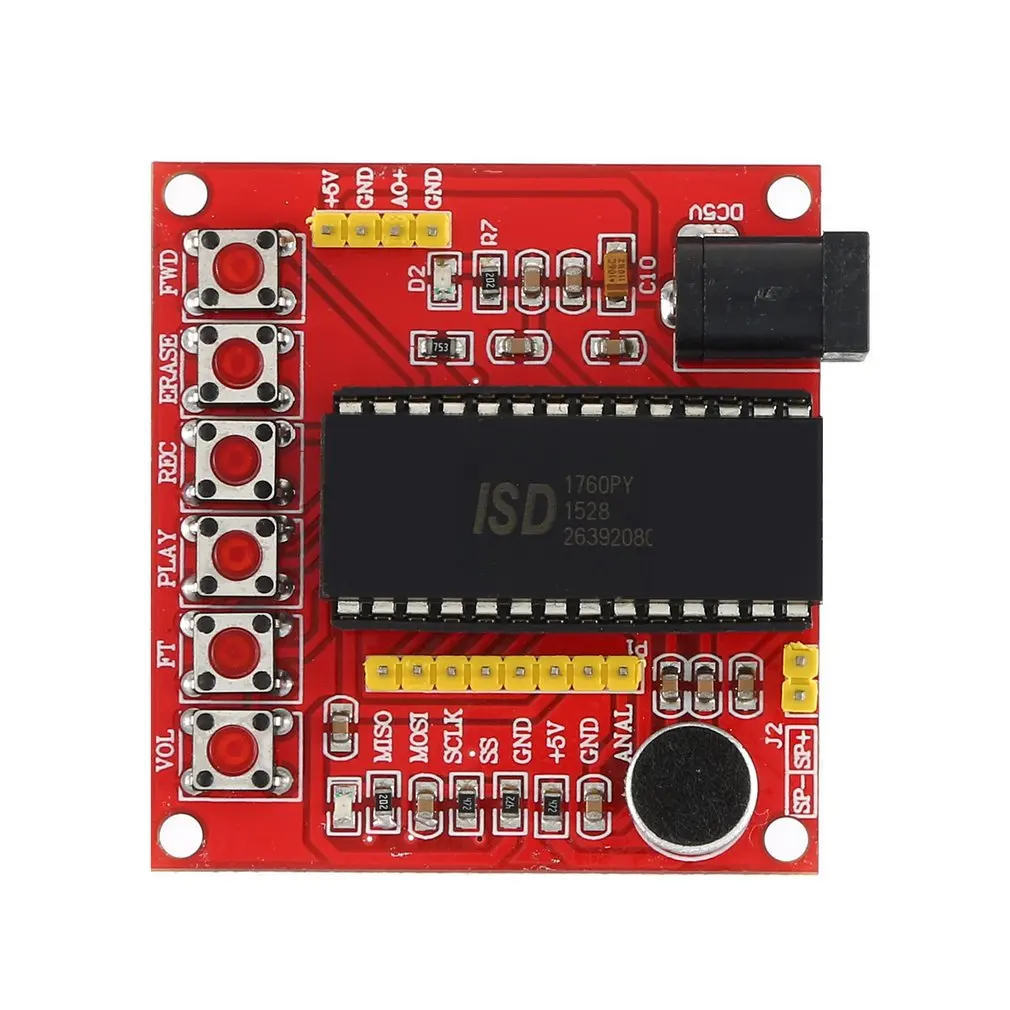 ISD1700 модуль серии голосовой записи класса ISD1760 чип с индикатором питания для AVR