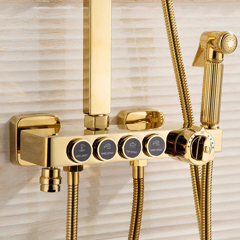 Набор для душа из латуни 8 дюймов с полкой |