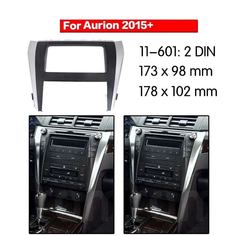 

2 Din Car Stereo Radio Dash Panel Facia Frame Trim for Toyota Camry Aurion 2015+