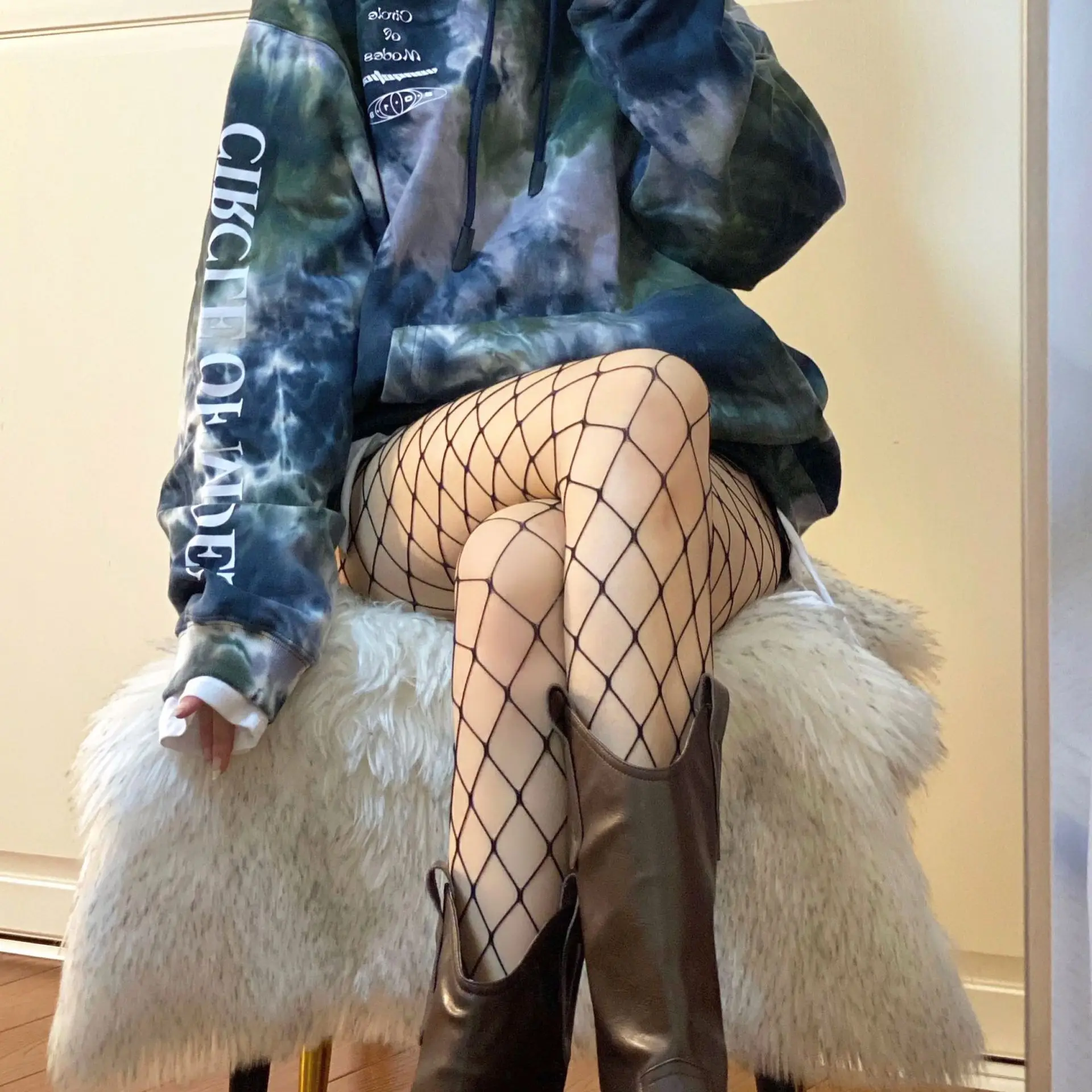 Летние новые сексуальные классические ажурные чулки в стиле ins темный шелк