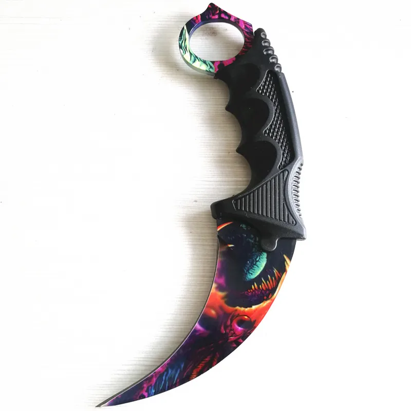 3D Monster HS инструменты Открытый Karambit ножи охотничьи ножи выживания тактический коготь Карманный Самообороны обидный кемпинг инструмент - Цвет: 3D Monster