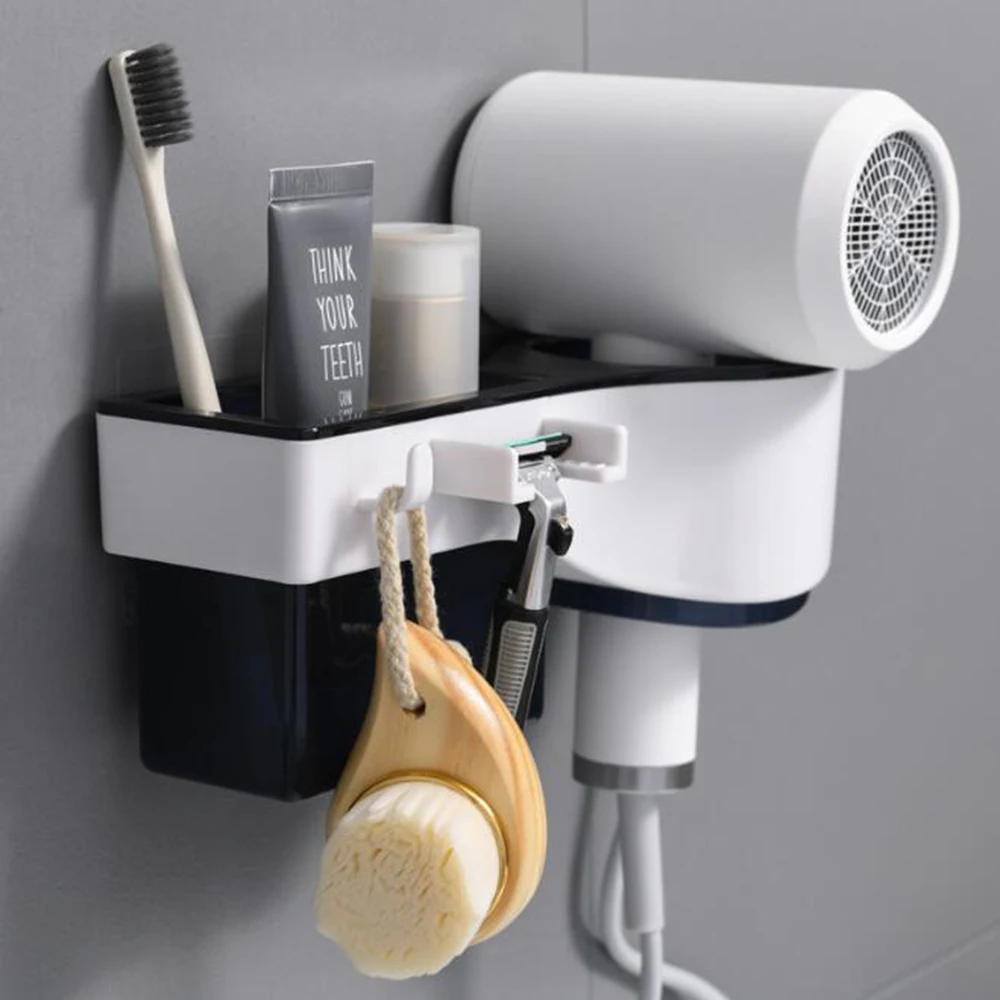 Вешалка для сушки волос держатель расчески органайзер хранения в ванной комнате