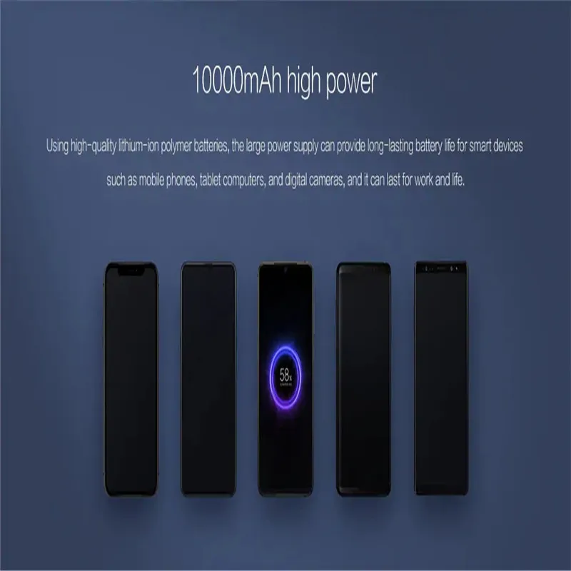 Xiaomi power Bank 10000mAh Быстрое беспроводное зарядное устройство с usb type C для мобильного телефона Быстрая зарядка портативное Внешнее зарядное устройство