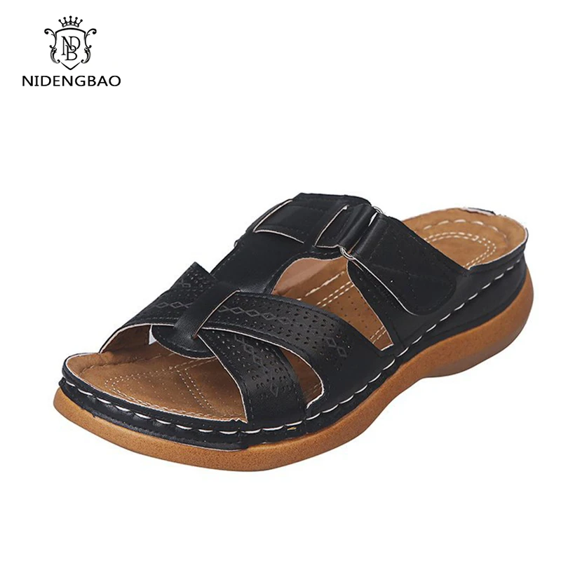 Брендовые летние женские сандалии Обувь без шнуровки Женские 2020 пляжные