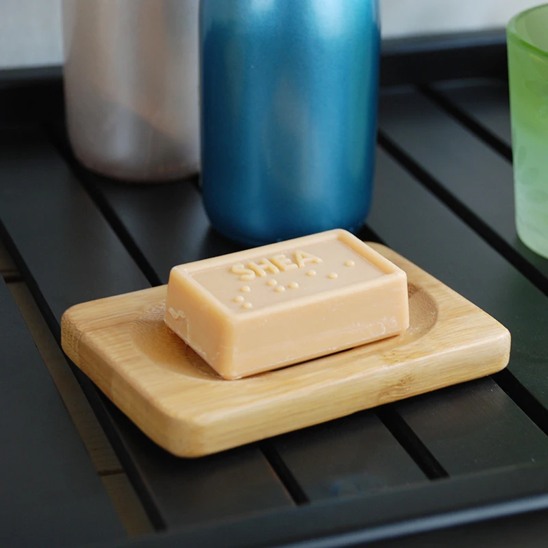 

Bathroom Tools Natural Bamboo Dishes Soap Holder Bamboo Case Tray Wooden Prevent Mildew Drain Box Container Bath Shower Plate