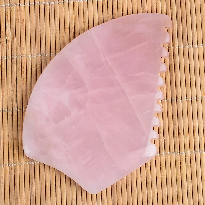 

Natural Rose Quartz Jade Gua Sha Scraper Face Massager Facial Guasha Meridian Muscle Relax Skin Lifting Slimming Gouache Stone