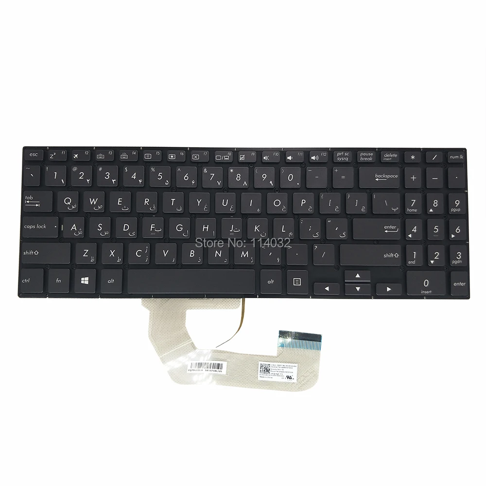 Сменные клавиатуры с подсветкой UX561 для ASUS zenbook UX561UD UX 561UD FS Farsi Arabic black real KB AEBKKAY0030