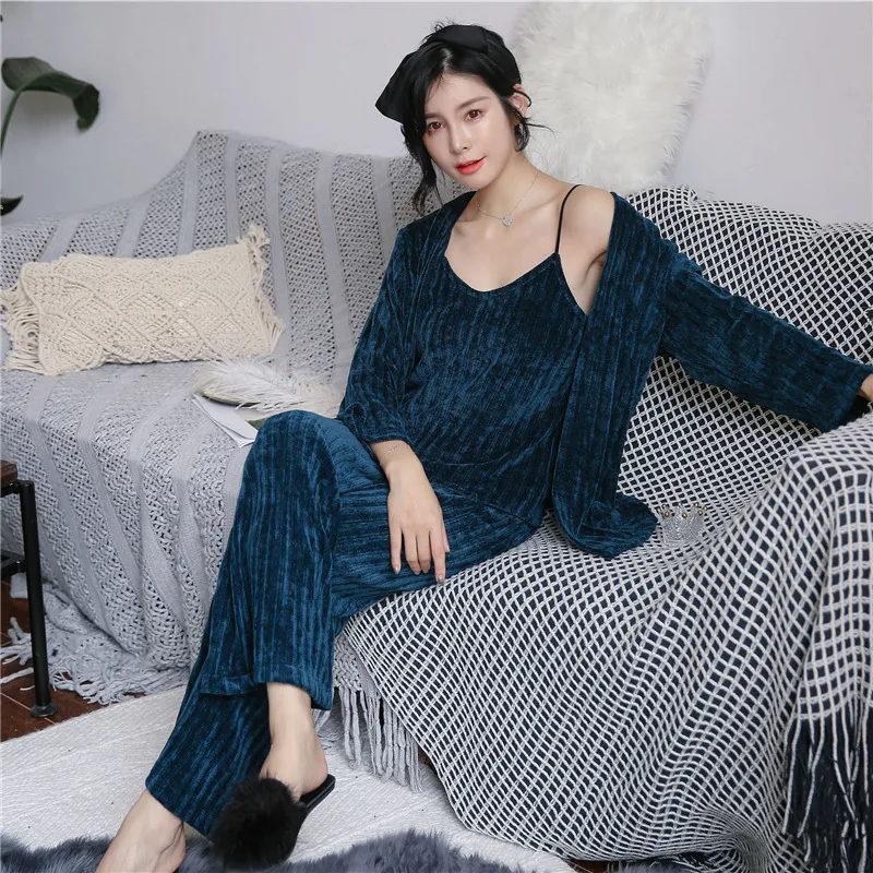 2019 ночное белье из хлопка для сна женские пижамы комплект пижам осенне-зимняя