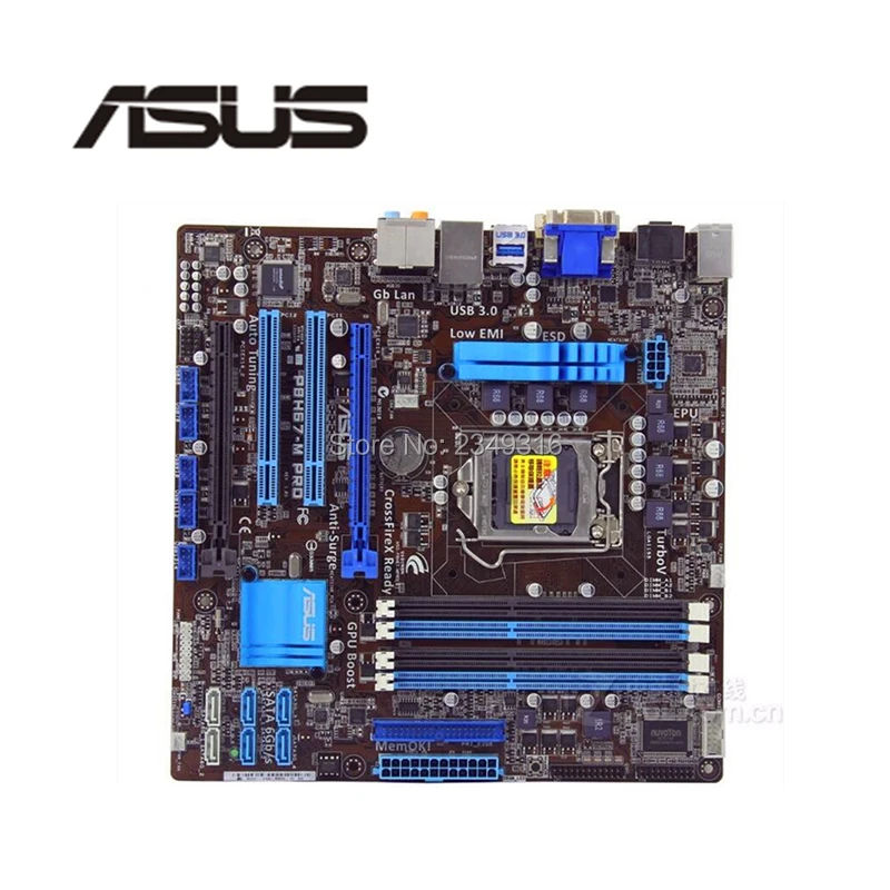 Разъем LGA 1155 USB3.0 SATA3.0 для настольной материнской платы ASUS P8H67 M PRO б/у материнская