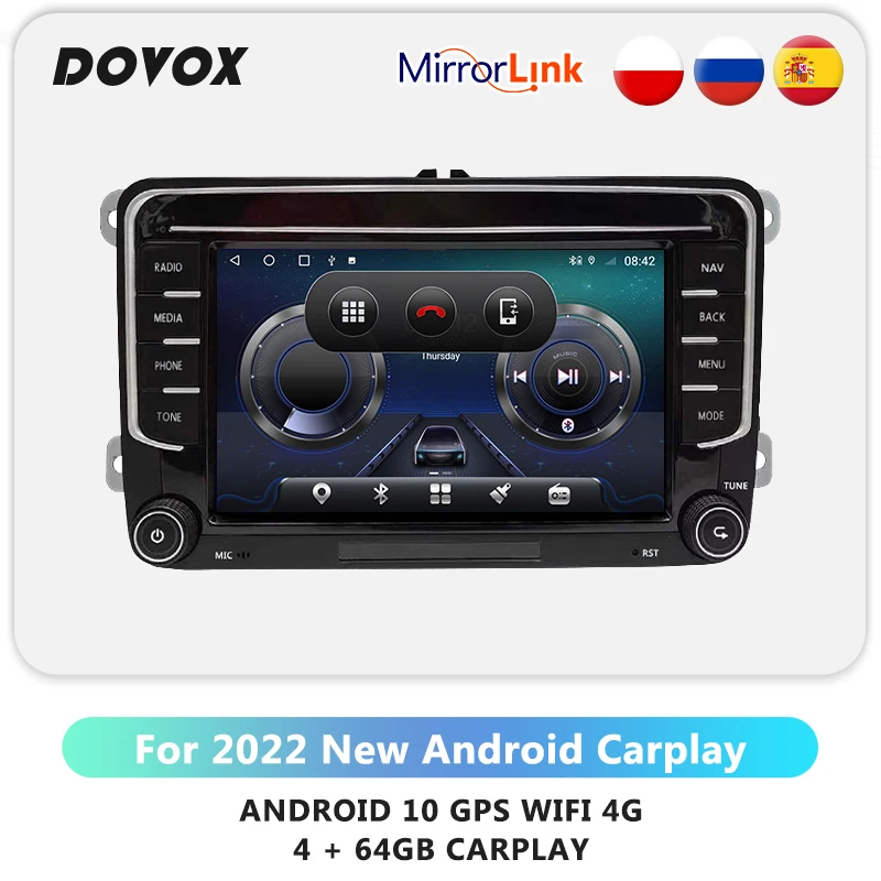 Автомагнитола DOVOX мультимедийная система на Android 10 для Volkswagen Polo Tiguan Golf 6 7 Passat b7 b6